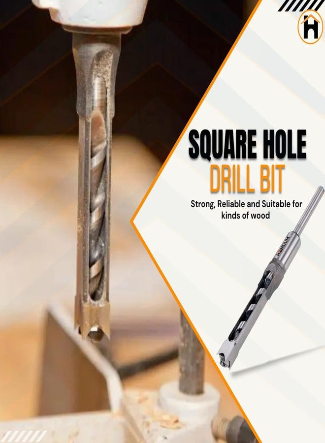Homdum 1/2inch Square hole drill bits wood mortising chisel for Woodworking, Auger Tool Mortise drill bit drilling dia 12 mm. - Image 2